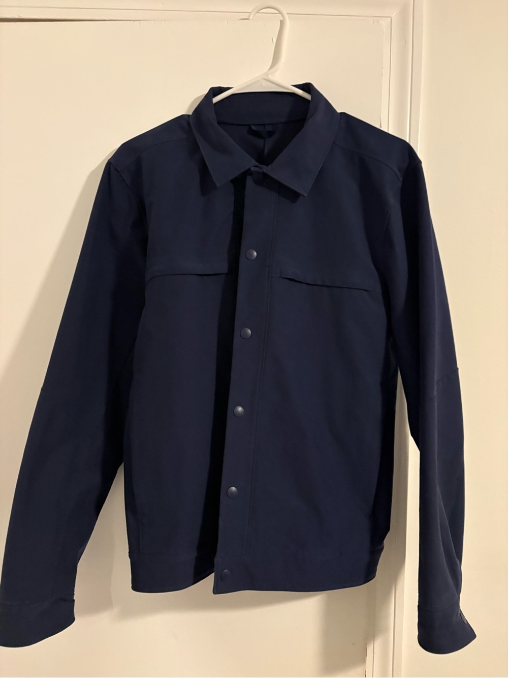 Men's Navy Button-Front Jacket
